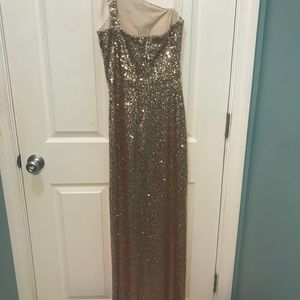 Gold sequin dress
